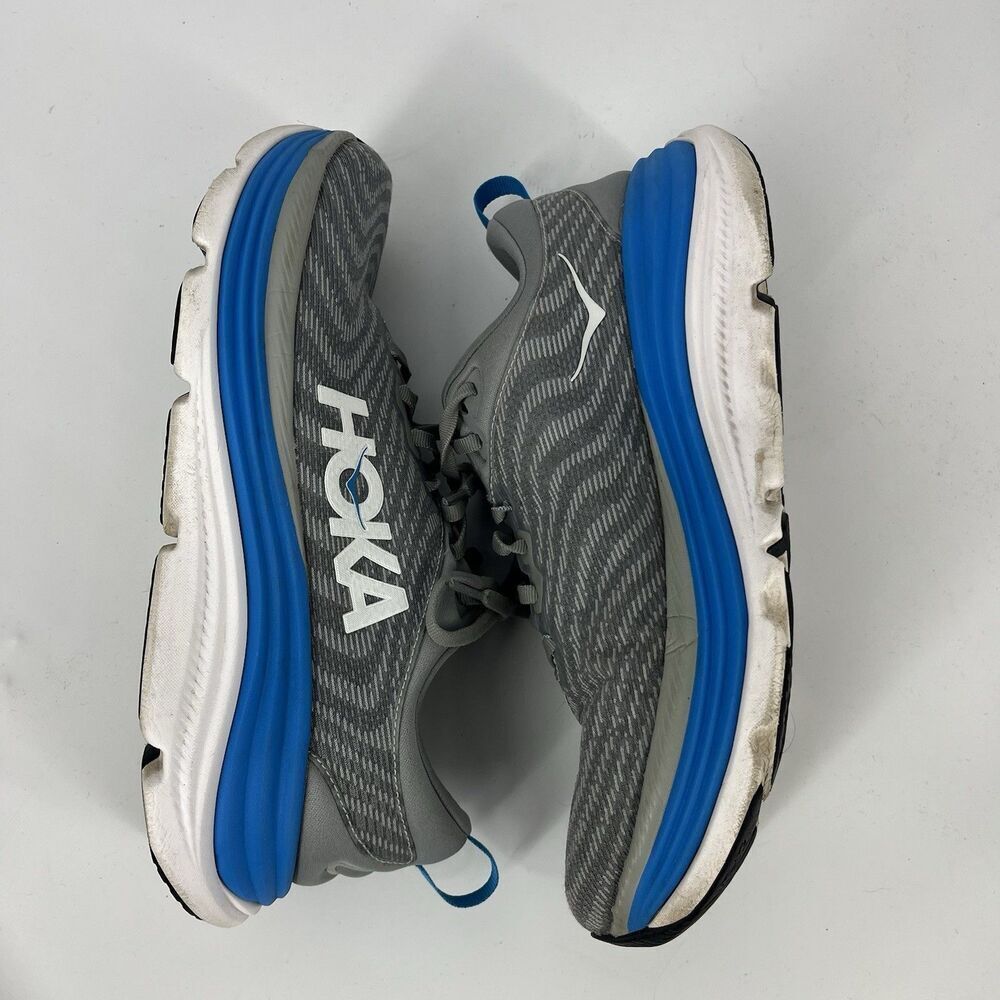Hoka One One Gaviota 5 Shoes Size 9.5D Mens Gray Blue Road Running Comfort Gym - Picture 5 of 11